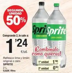 SPAR Fragadis Sprite - refresco lima y limon original o zero oferta