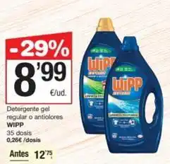 SPAR Fragadis Wipp - detergente gel regular o antiolores oferta
