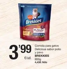 SPAR Fragadis Brekkies - comida para gatos delicious sabor pollo y pavo oferta