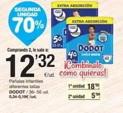 SPAR Fragadis Dodot - pañales infantiles oferta
