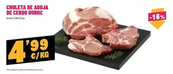 AhorraMas Duroc - chuleta de aguja de cerdo duroc oferta