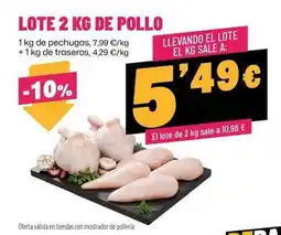 AhorraMas Lote 2 kg de pollo oferta