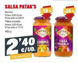 AhorraMas Patak's - salsa patak's oferta