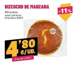 AhorraMas Obrador - bizcocho de manzana oferta