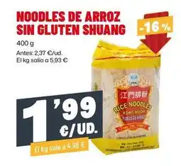 AhorraMas Kong - noodles de arroz sin gluten shuang oferta