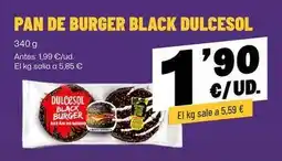 AhorraMas Dulcesol - pan de burger black oferta