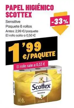 AhorraMas Scottex - papel higienico oferta