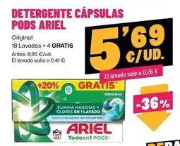 AhorraMas Ariel - detergente cápsulas pods oferta