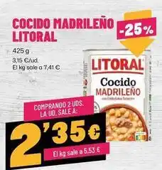 AhorraMas Litoral - cocido madrileno oferta