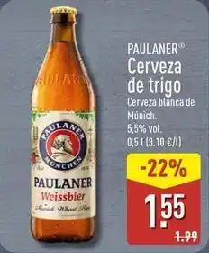 ALDI Paulaner - cerveza de trigo oferta