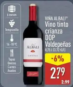 ALDI Viña albali - vino tinto crianza dop valdepenas oferta