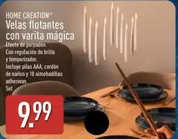 ALDI Home creation - velas flotantes con varita magica oferta