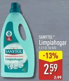 ALDI Sanytol - limpiahogar oferta