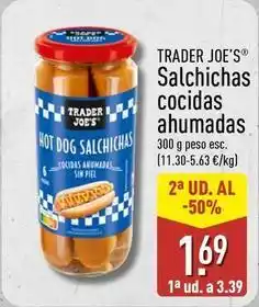 ALDI Trader joe´s - salchichas cocidas ahumadas oferta
