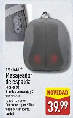ALDI Ambiano - masajeador de espalda oferta