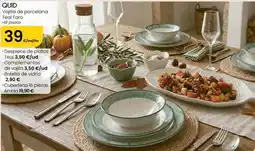 Eroski Quid - vajilla de porcelana teal faro oferta
