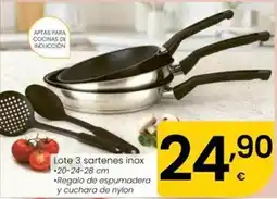 Eroski Magefesa - lote 3 sartenes inox oferta