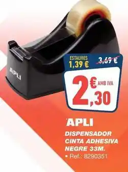 Bureau Vallée Apli - dispensador cinta adhesiva negre oferta