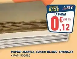 Bureau Vallée Paper manila 62x68 blanc trencat oferta