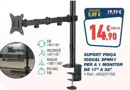 Bureau Vallée Iggual - suport picca igual spmo 1 per a 1 monitor oferta