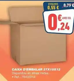 Bureau Vallée Caixa d'embalar 27x19x12 oferta