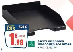 Bureau Vallée Exacompta - safata de correu midi-combo eco negre oferta