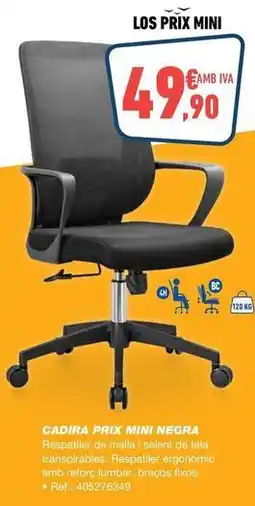 Bureau Vallée Bc - cadira prix mini negra oferta
