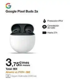 Orange Google - pixel buds 2a oferta