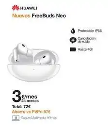 Orange Huawei - nuevos freebuds neo oferta