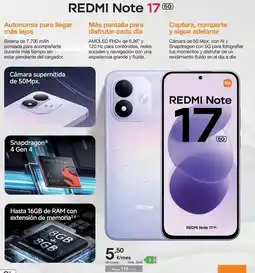 Orange Xiaomi - redmi note 17 oferta