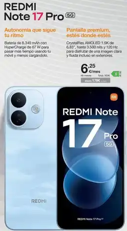 Orange Xiaomi - redmi note 17 pro oferta