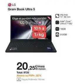 Orange Lg - gram book ultra 5 oferta