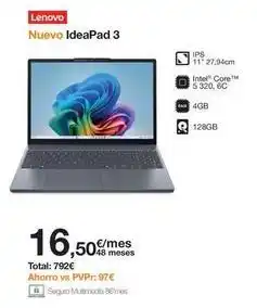 Orange Lenovo - ideapad 3 oferta