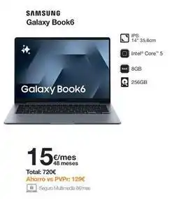 Orange Samsung - galaxy book6 oferta