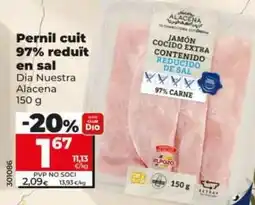 Dia Dia nuestra alacena - jamón cocido 97% reducido en sal oferta