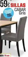 Hipo Gegant Sillas cabar gris oferta