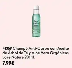 Oriflame Love Nature champú anti-caspa con aceite de árbol de té y aloe vera orgánicos oferta