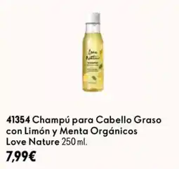 Oriflame Love Nature champú para cabello graso con limón y menta orgánicos oferta