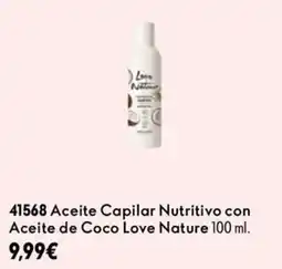 Oriflame Love Nature Aceite Capilar Nutritivo con Aceite de Coco oferta