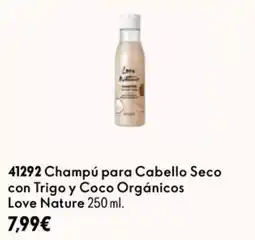 Oriflame Love Nature champú para cabello seco con trigo y coco orgánicos oferta