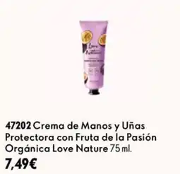 Oriflame Love Nature crema de manos y uñas protectora con fruta de la pasión orgánica oferta