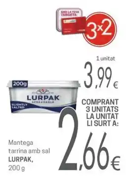 Valvi Supermercats Lurpak mantega tarrina amb sal oferta