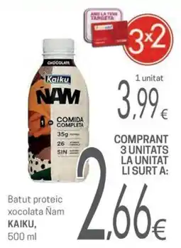 Valvi Supermercats Kaiku batut proteic xocolata Ńam oferta