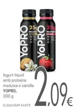 Valvi Supermercats Yopro logurt líquid amb proteïna maduixa o vainilla oferta