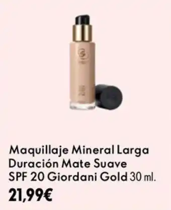 Giordani Gold Maquillaje Mineral Larga Duración Mate Suave