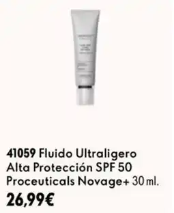 Oriflame Proceuticals Novage+ Fluido Ultraligero Alta Protección SPF 50 oferta