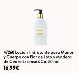 Oriflame Essense&Co. loción hidratante para manos y cuerpo con flor de loto y madera de cedro oferta