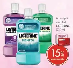 Valvi Supermercats Listerine antiseptic varietat oferta