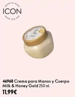 Oriflame Icon crema para manos y cuerpo milk & honey gold oferta