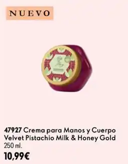 Oriflame 47927 Crema para Manos y Cuerpo Velvet Pistachio Milk & Honey Gold oferta